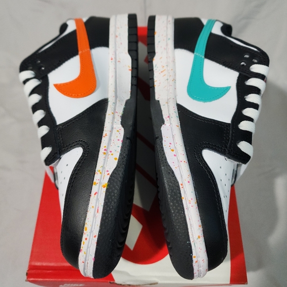 New Nike Dunk Low Multiple Swooshes White Washed Teal (W) Size 7 - Picture 9 of 9